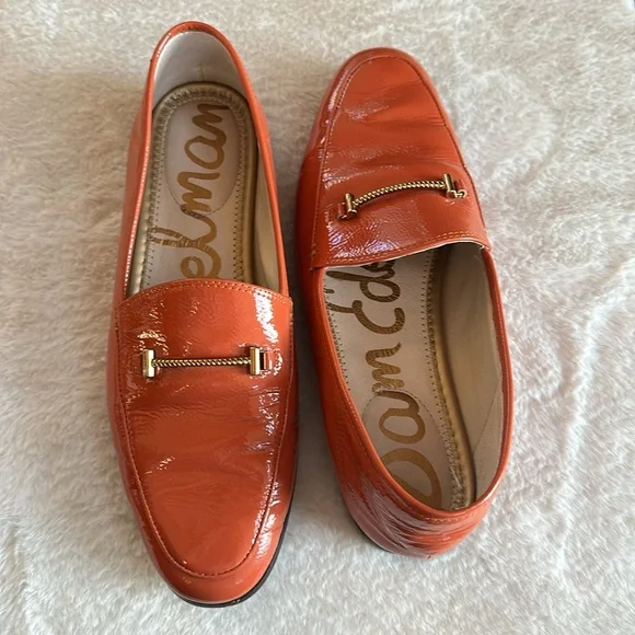 Sam Edelman Patent tangerine Orange Loafers - Picture 13 of 14